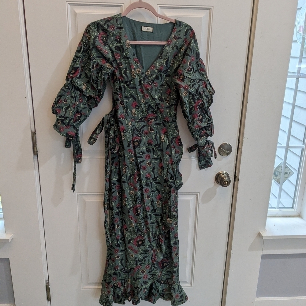 EDDY Ellen Ruffled Wrap Dress - Picture 4 of 7